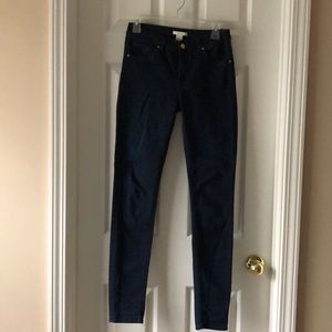 Dark blue jean jeggings